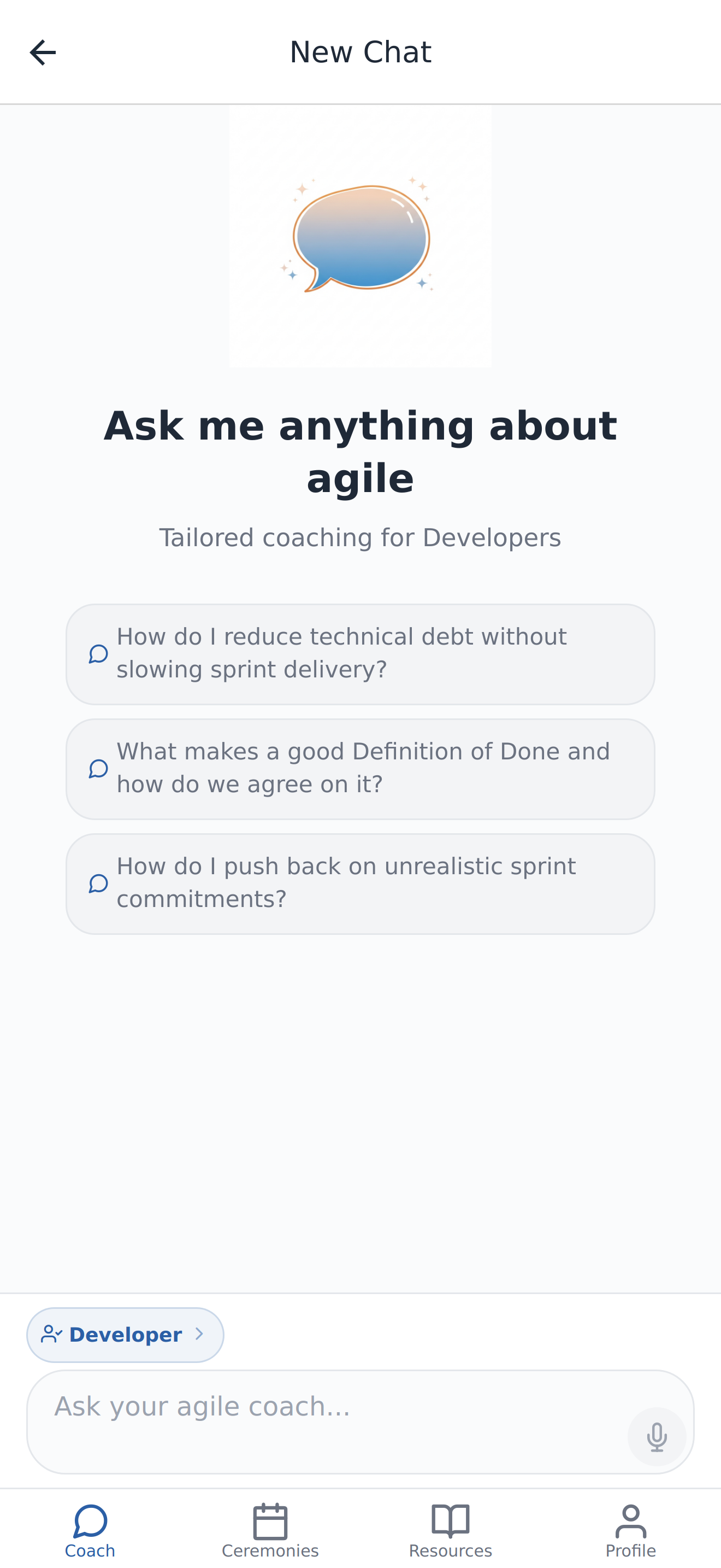 Suggested Questions Interface