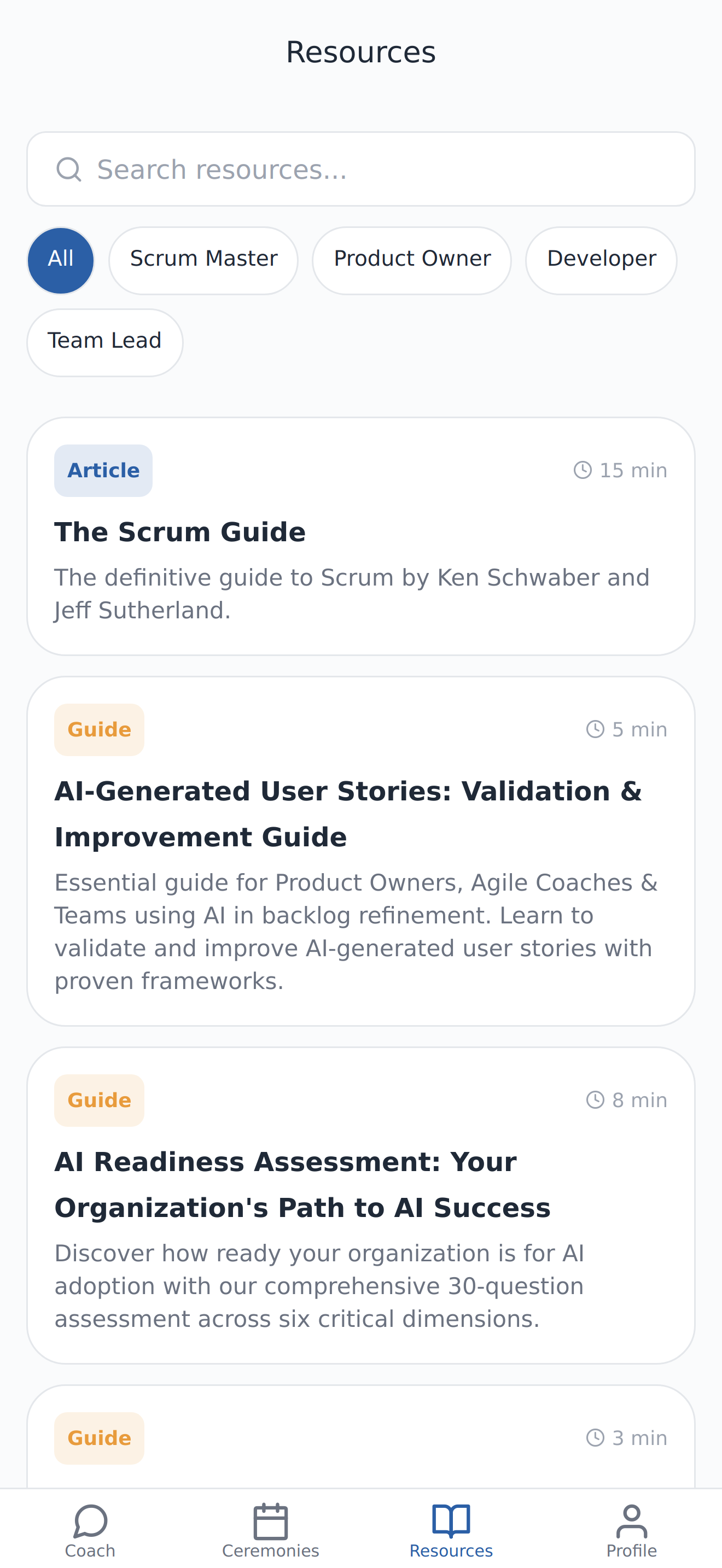 Curated Resources Library